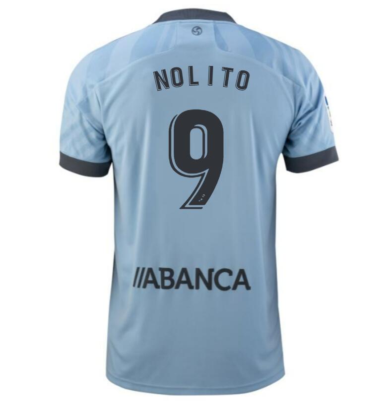 2021/22 Celta de Vigo Home Kit Soccer Jersey with Nolito 9 printing